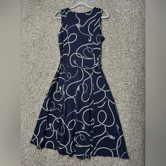 NWT Nina Leonard Print Midi Dress Size Medium - Picture 4 of 7